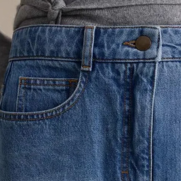 Me+Em Denim Insert Midi Skirt Sz US 4 UK 8 S - Picture 16 of 16